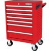 Kennedy Roller Cabinet, Industrial Range, Red/Grey, Steel, 7-Drawers, 844 x 706 x 461mm, 450kg Capacity