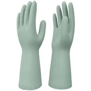 SUMMITECH Sarung Tangan Cuci Piring Natural Rubber Flocklined Gloves Warna French Gray - M (8)