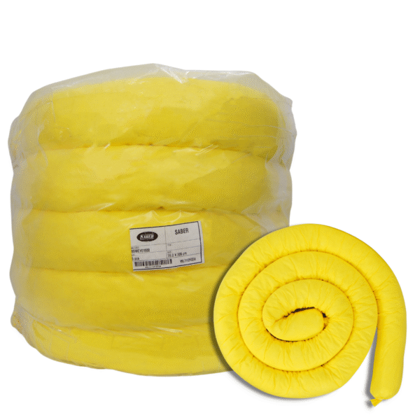 SABER Chemical Absorbent Large Boom 1500 Ukuran 7.6cm x 3m Penyerap Cairan Kimia 1 Kardus isi 5 Guling