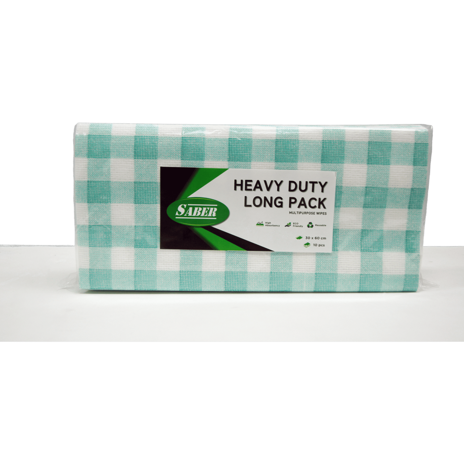 SABER Lap Serbaguna Higienis Ramah Lingkungan 1 Karton isi 16 Pack x 20 Lembar Color Coded Wipes Long Pack Warna Hijau